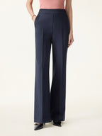 4-Way Stretch A-Line Wide Leg Pull-on Work Pants with Pockets