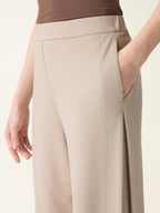 Drapey Mid Rise Wide Leg Pull-on Pants with Pockets