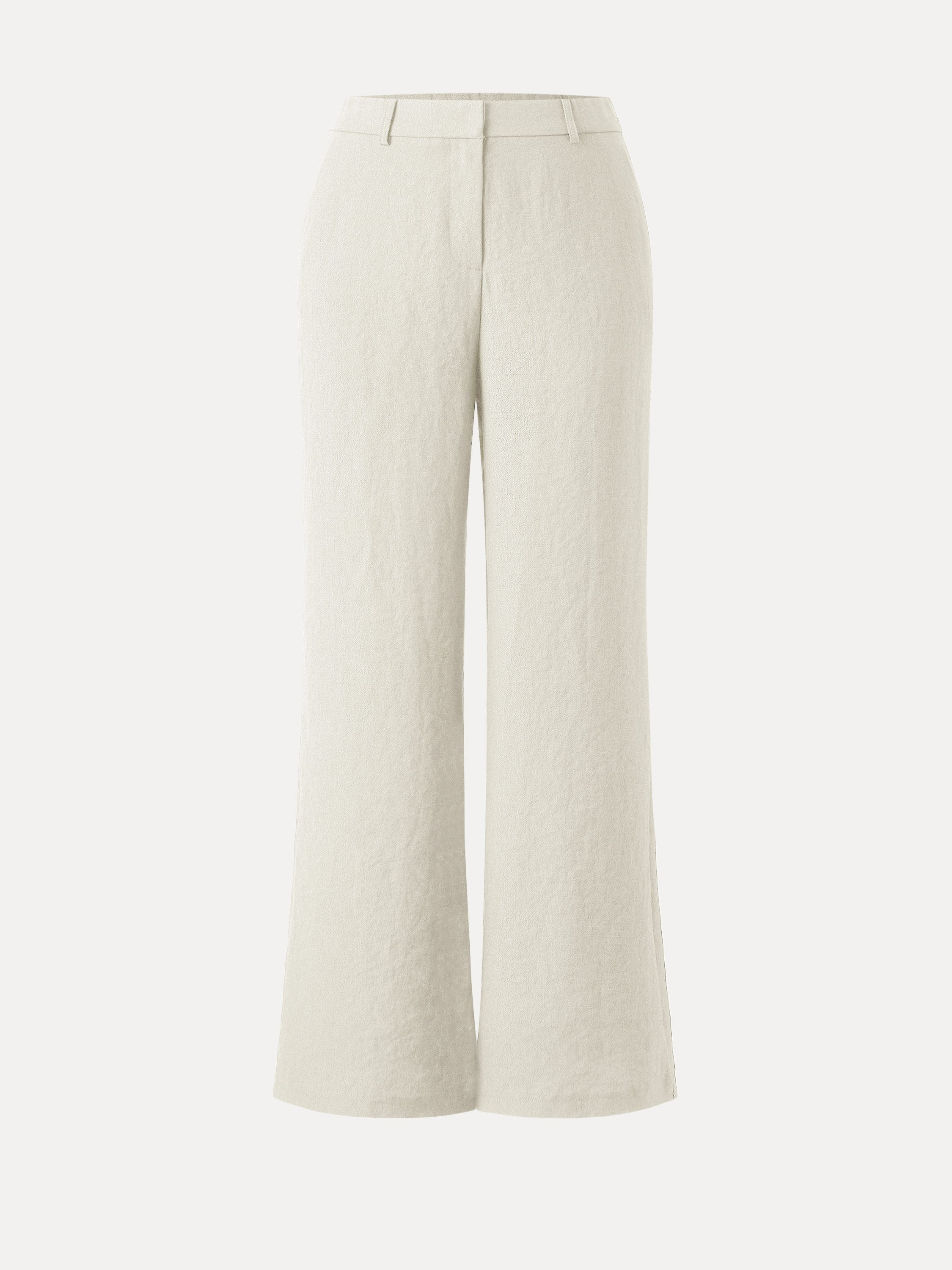European Linen Mid Rise Flared Pant with Pockets