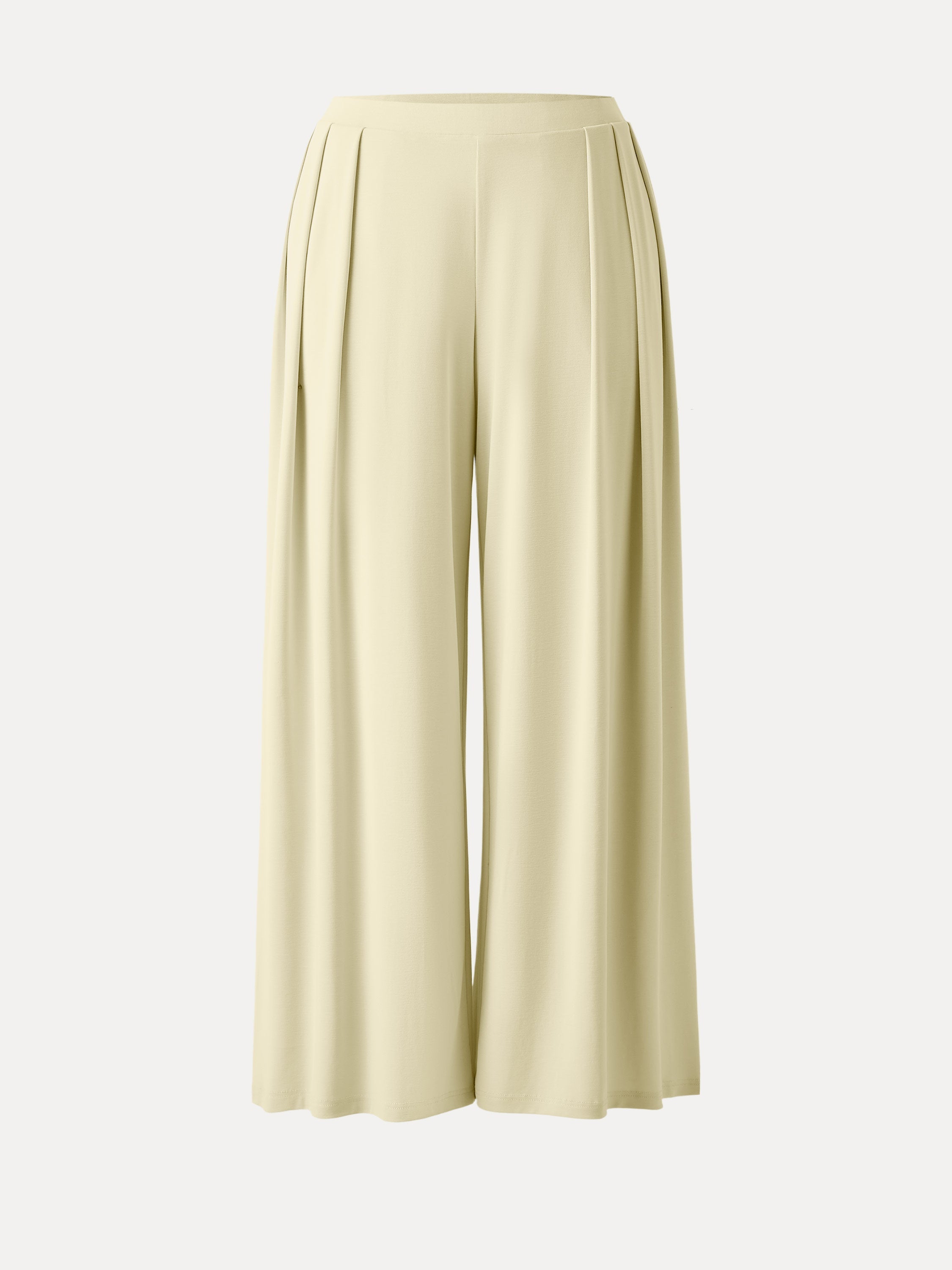 Sandwashed Mid Rise Pleated Wide Leg Palazzo Pants with Pockets