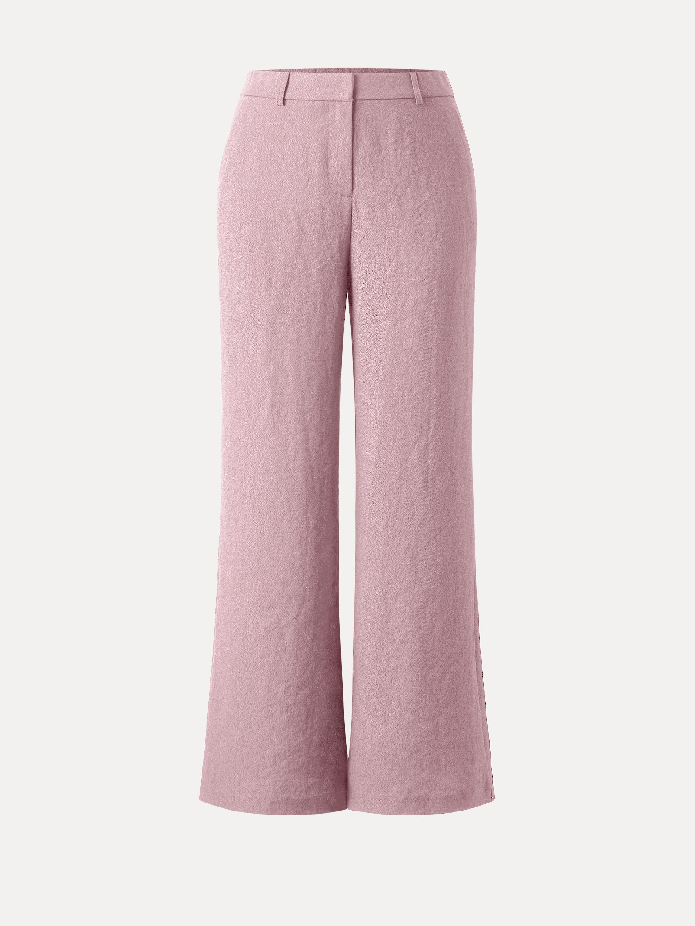 European Linen Mid Rise Flared Pant with Pockets