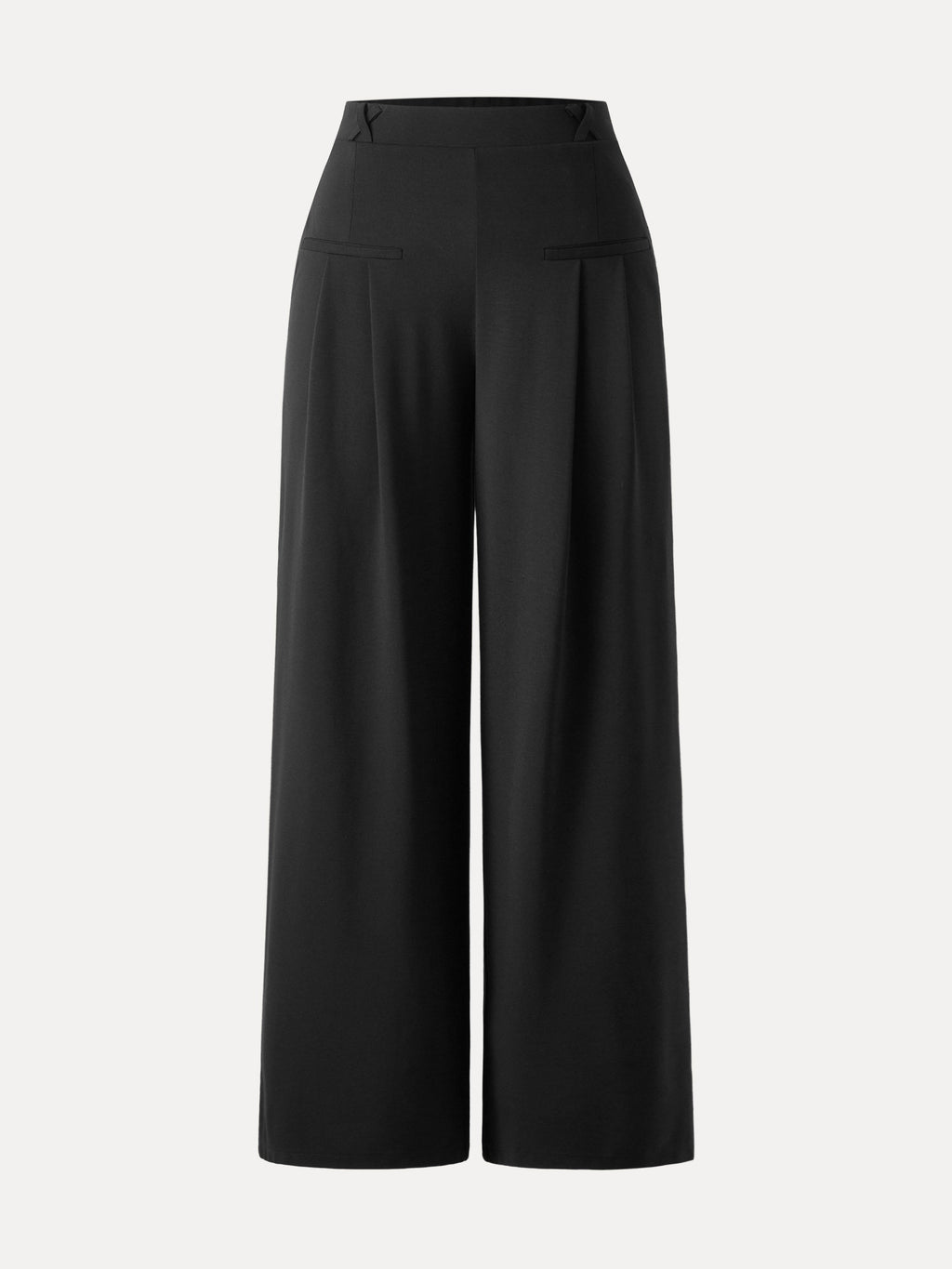 Mid Rise Wide Leg Trouser with Pockets Drapey Bamboo Ponte