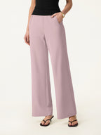 Mid Rise Straight Pull-on Pants with Pockets