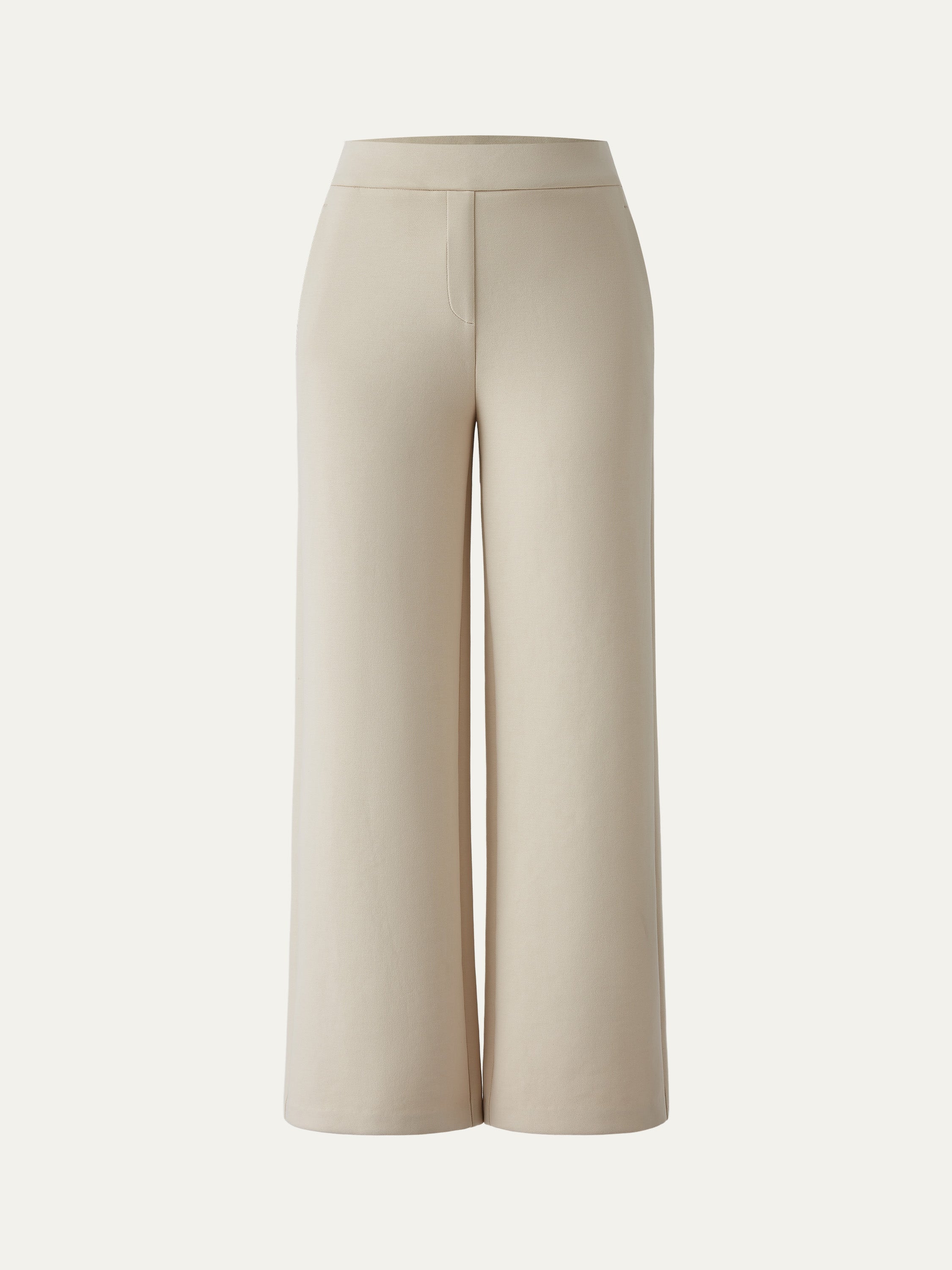 Textured Mid Rise Pull-on Straight Pant with Pockets