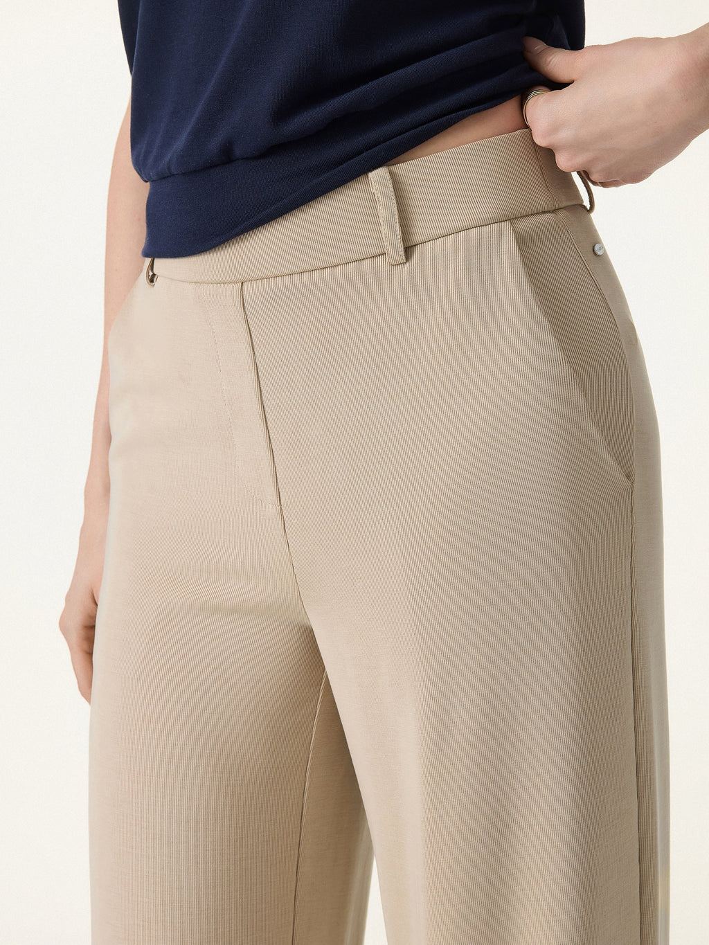Sandwashed Lyocell Drapey Mid Rise Wide Leg Pull-on Pants