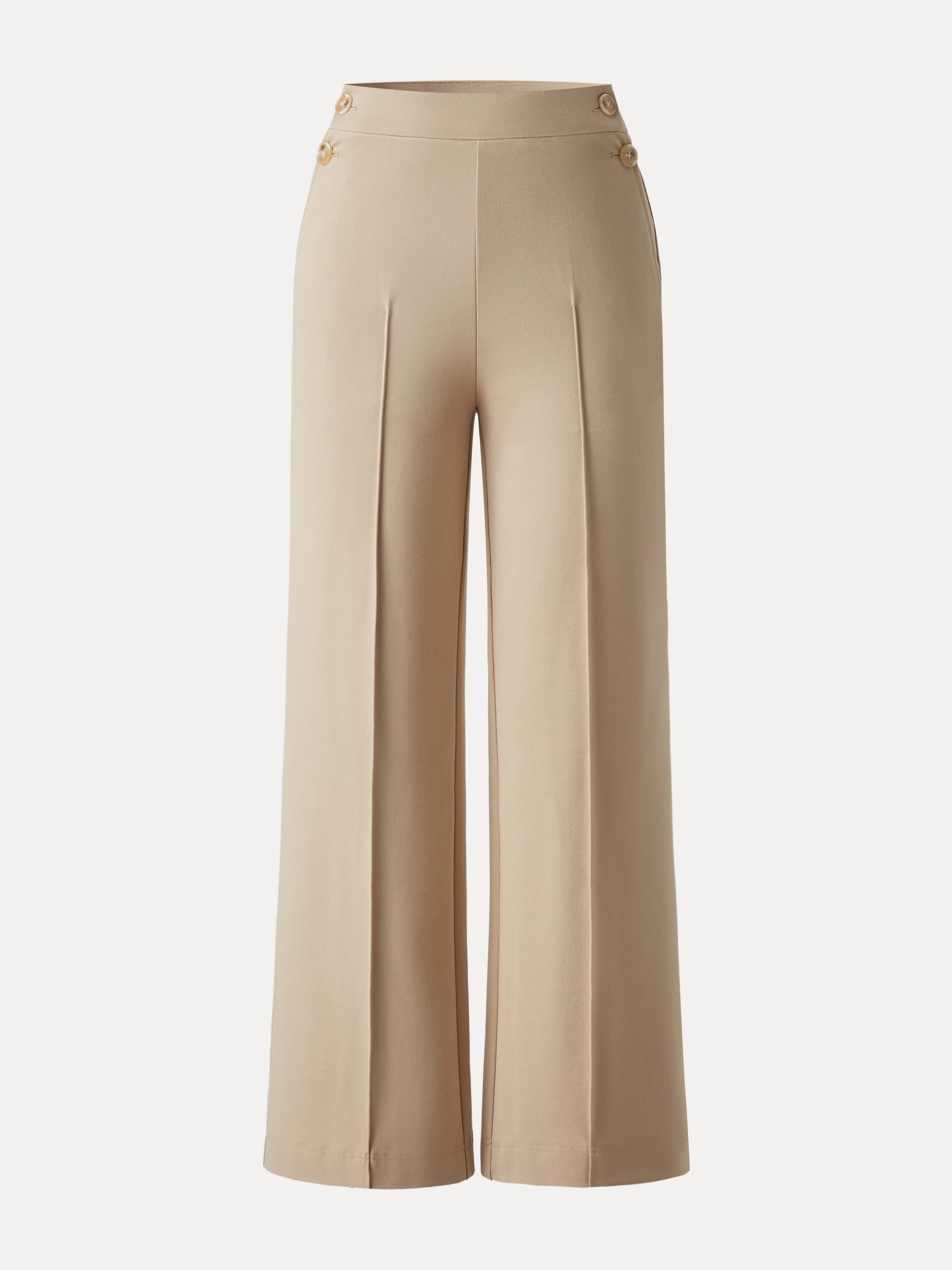 4-Way Stretch A-Line Wide Leg Pull-on Work Pants with Pockets