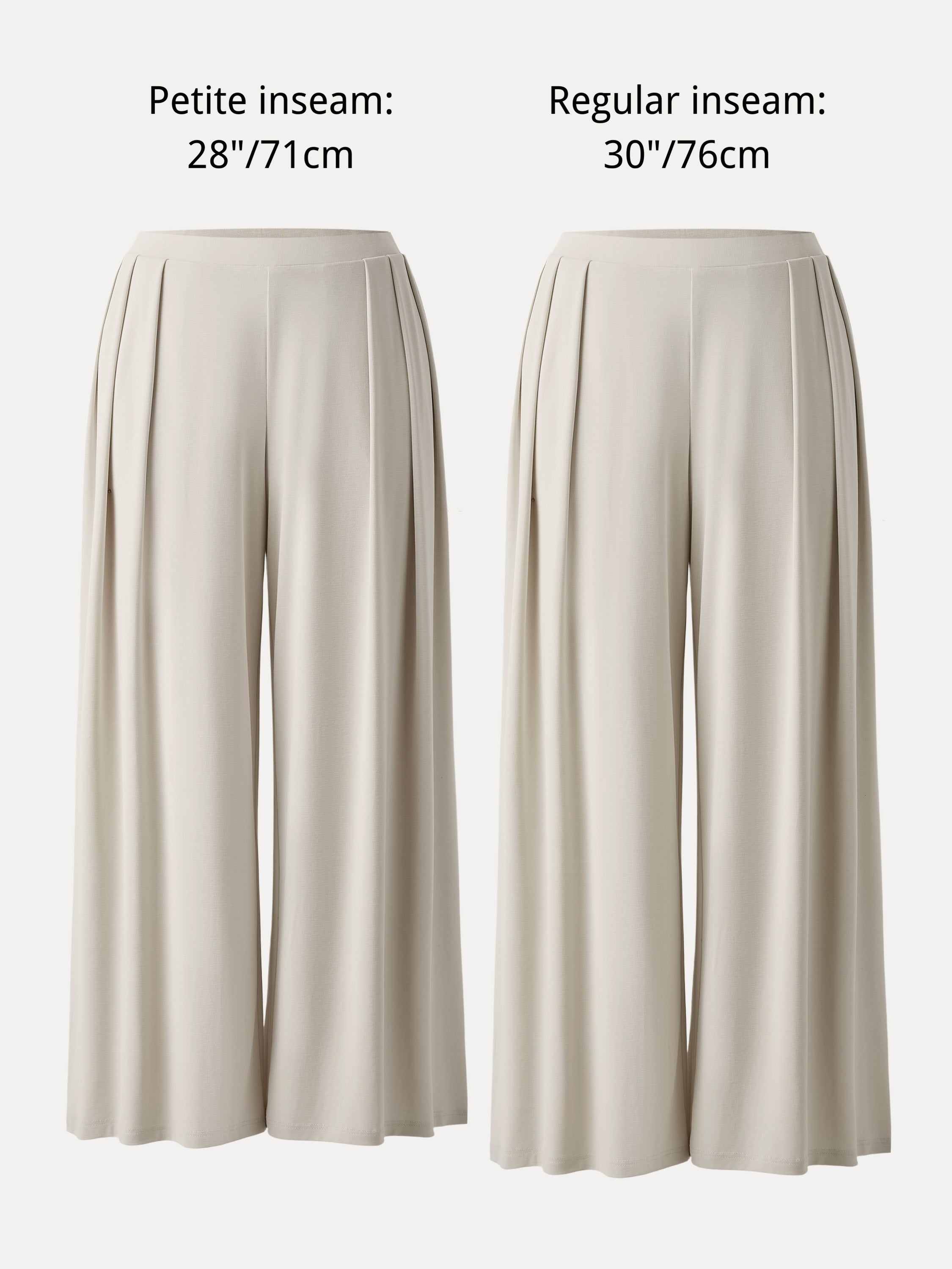 Sandwashed Mid Rise Pleated Wide Leg Palazzo Pants with Pockets