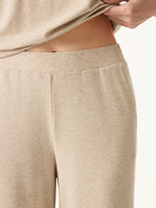 Lyocell Wool Mid Rise Wide Leg Pull-on Pants with Pockets