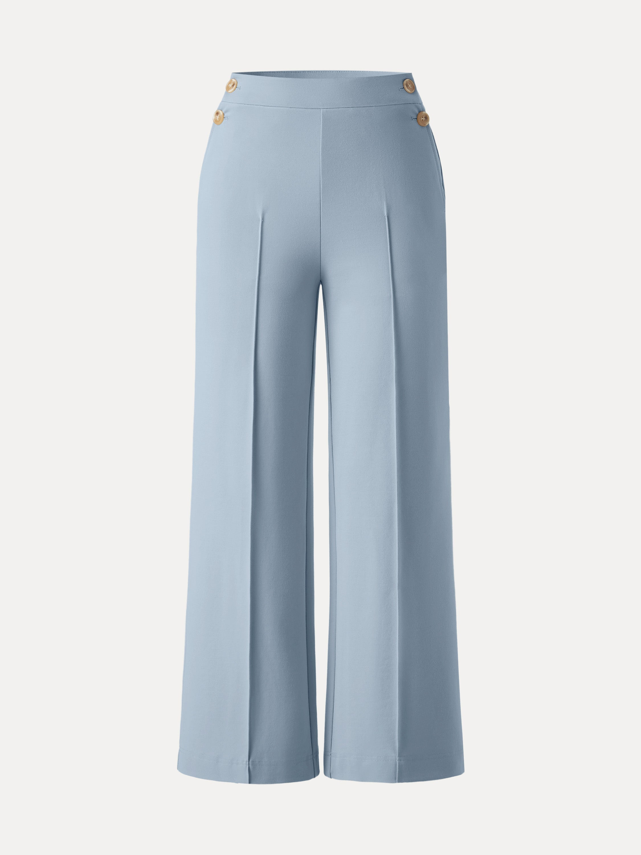 4-Way Stretch A-Line Wide Leg Pull-on Work Pants with Pockets