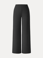 Drapey Mid Rise Wide Leg Pull-on Pants with Pockets