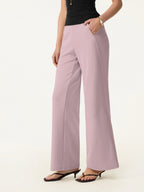 Mid Rise Straight Pull-on Pants with Pockets