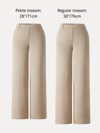 Sandwashed Lyocell Drapey Mid Rise Wide Leg Pull-on Pants