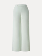 Stretch Cotton Blend Slimming High Rise Wide Leg Pants