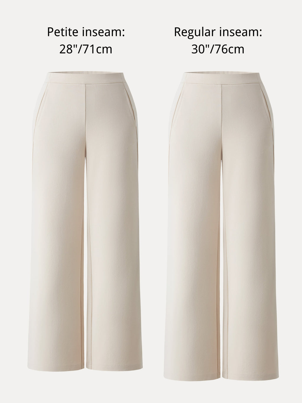 Mid Rise Straight Pull-on Pants with Pockets