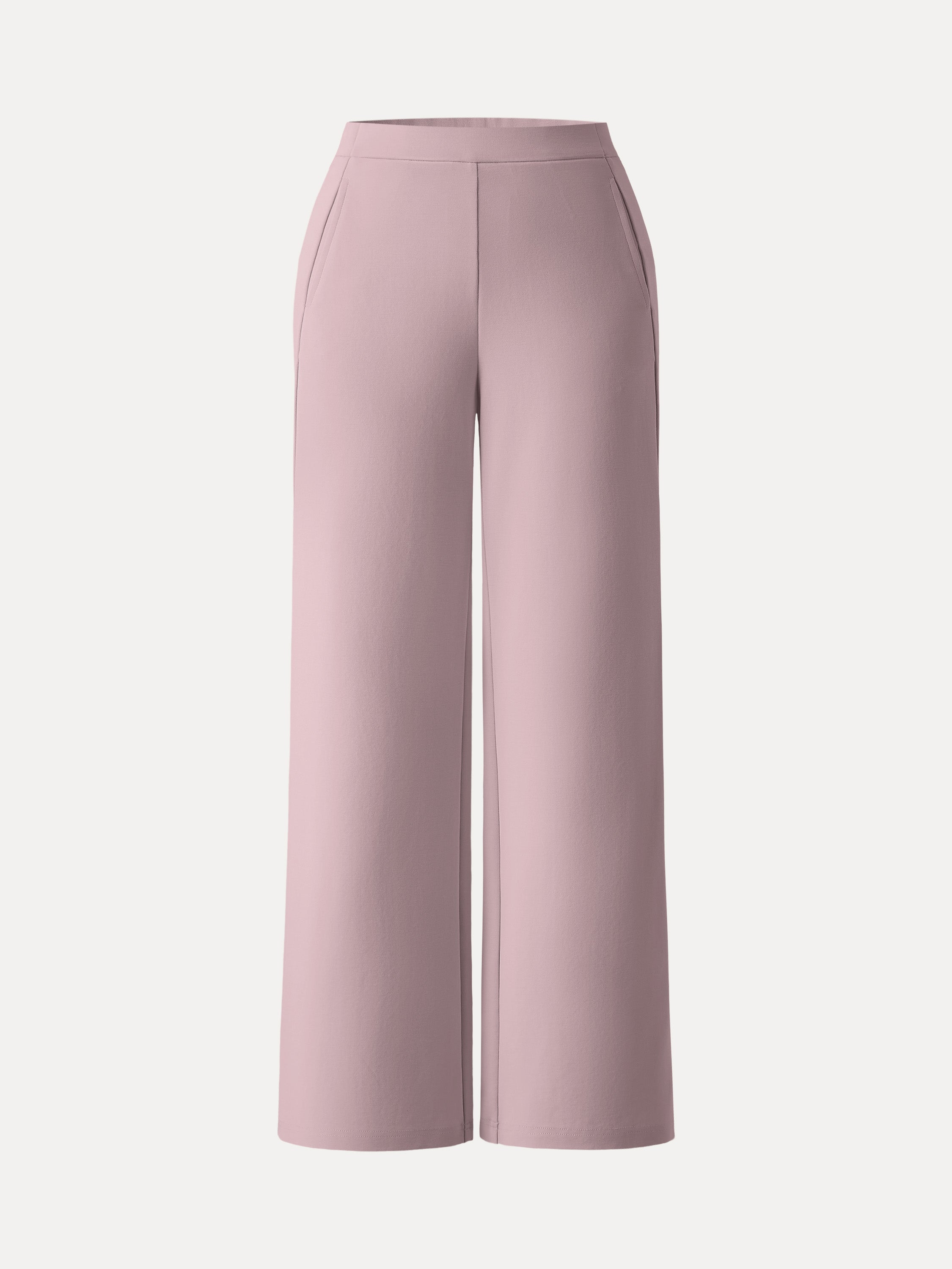 Mid Rise Straight Pull-on Pants with Pockets