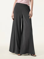 Sandwashed Modal Super Flowy Mid Rise Palazzo Pants with Pockets