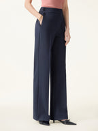 4-Way Stretch A-Line Wide Leg Pull-on Work Pants with Pockets