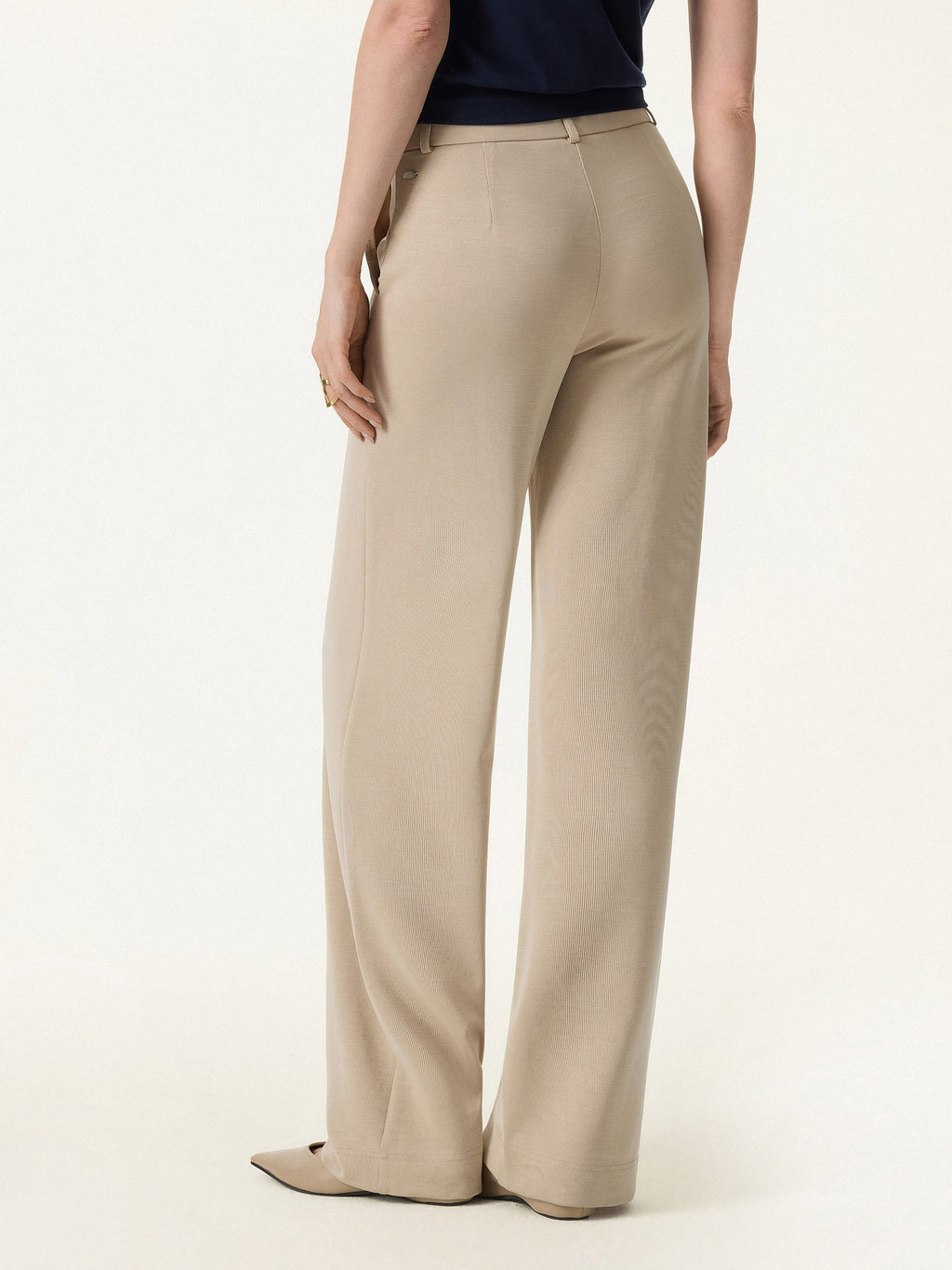 Sandwashed Lyocell Drapey Mid Rise Wide Leg Pull-on Pants