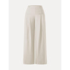 Mid Rise Wide Leg Trouser with Pockets Drapey Bamboo Ponte