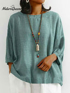 Women Solid Color Loose T-shirt